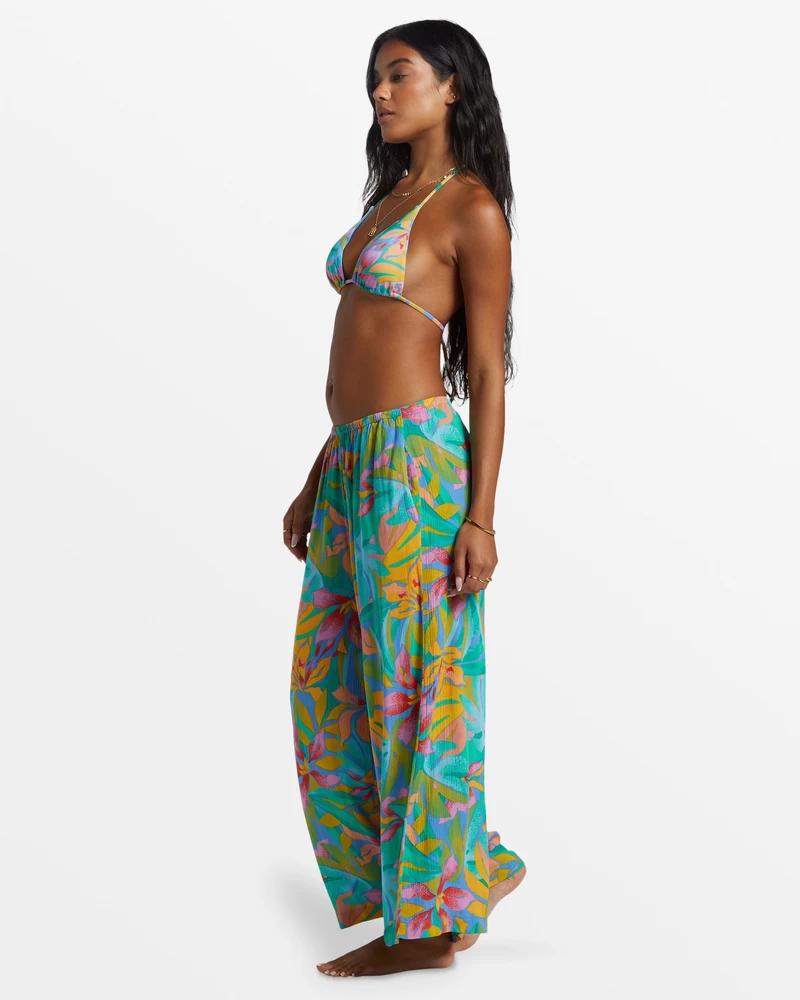 Billabong Sun Catcher Elastic Waist Printed Pants - Marina