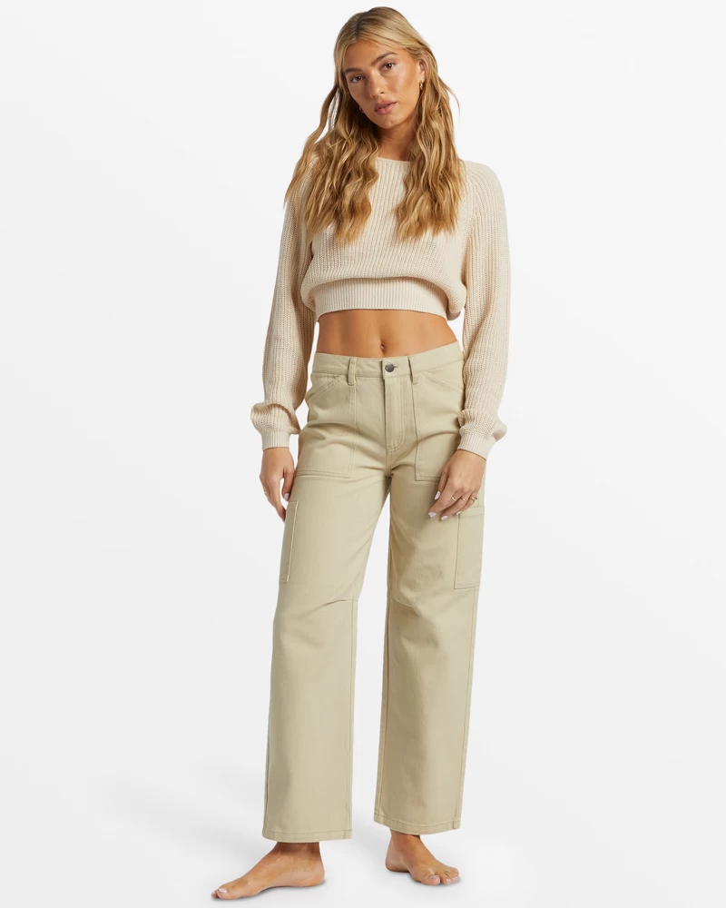 Billabong Leia Cargo Pants - Light Avocado