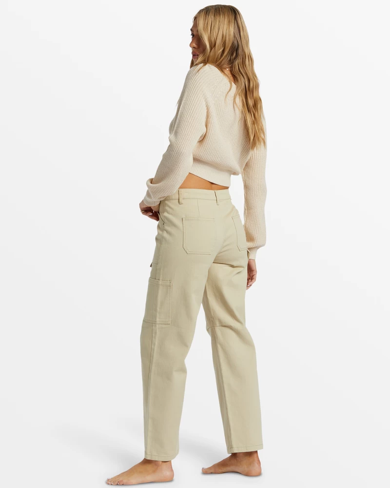 Billabong Leia Cargo Pants - Light Avocado