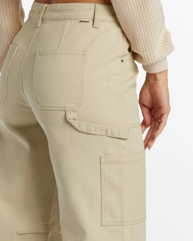 Billabong Leia Cargo Pants - Light Avocado