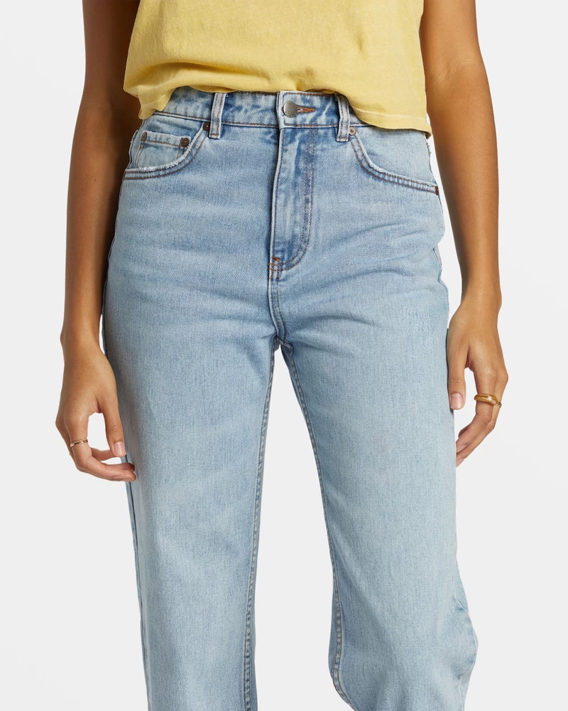 Billabong High Tides Džínsové Nohavice S Rovnými Nohavicami - Indigové Plákanie