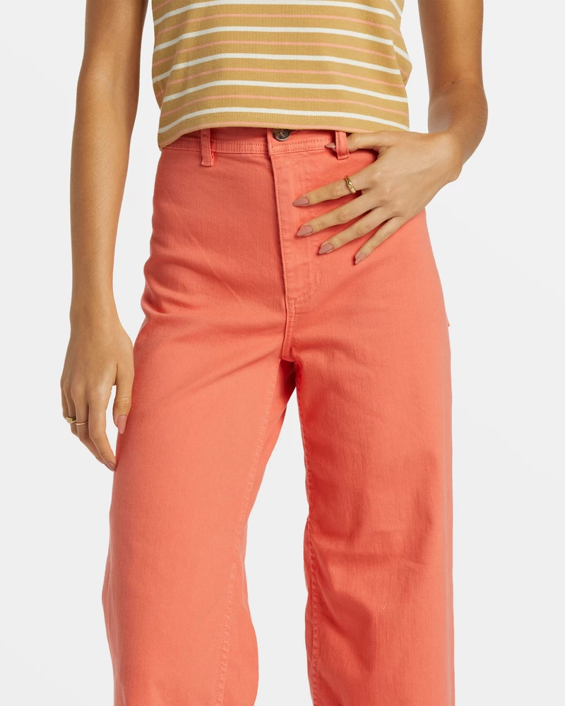 Billabong Free Fall High-Waist Pants - Papaya