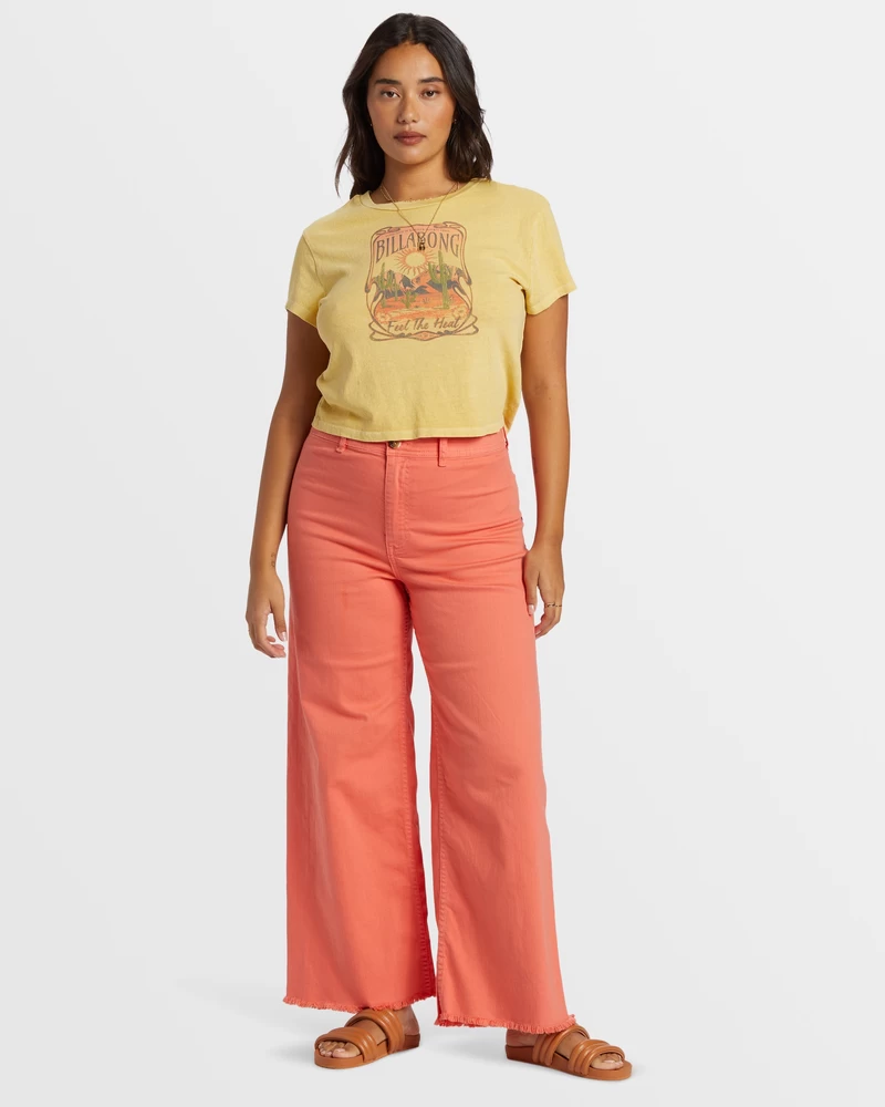 Billabong Free Fall High-Waist Pants - Papaya