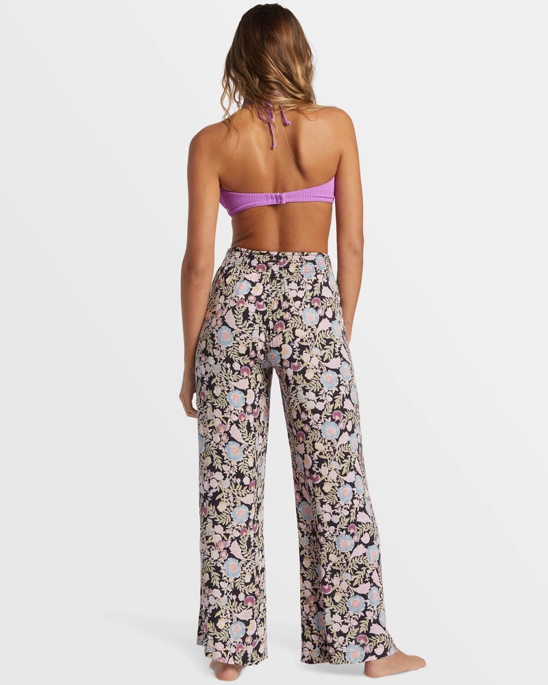 Billabong Split Spirit Floral Pants - Blackberry