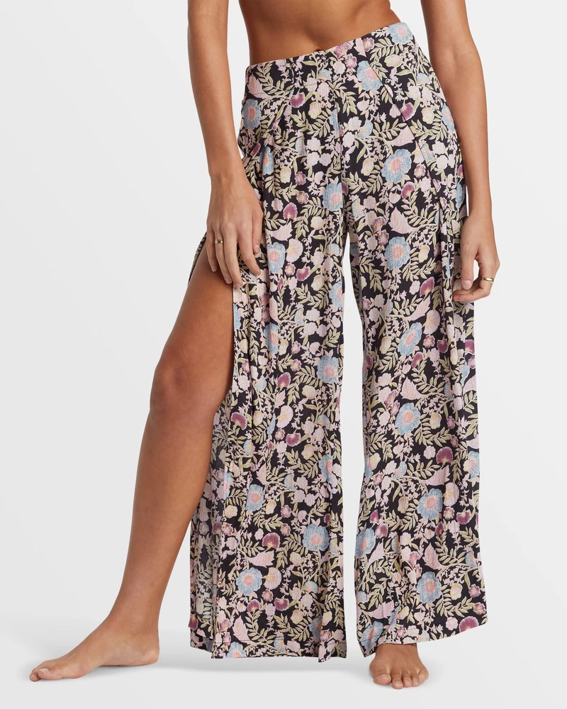 Billabong Split Spirit Floral Pants - Blackberry