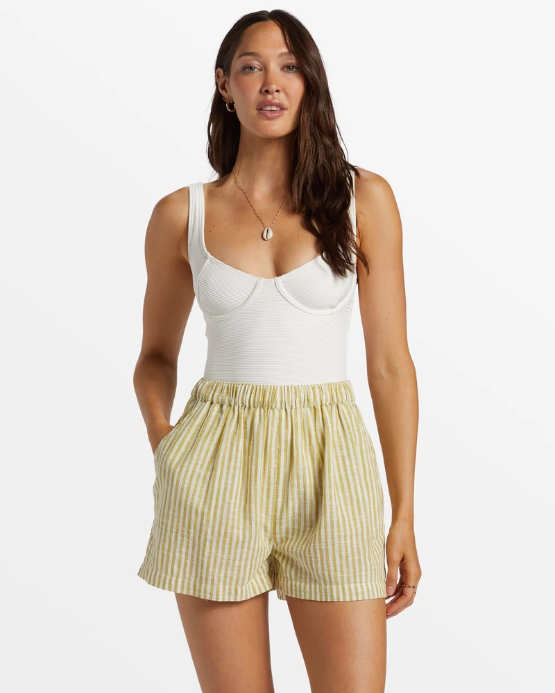 Billabong Sea Ya Elastic Waist Shorts - Moss Joy