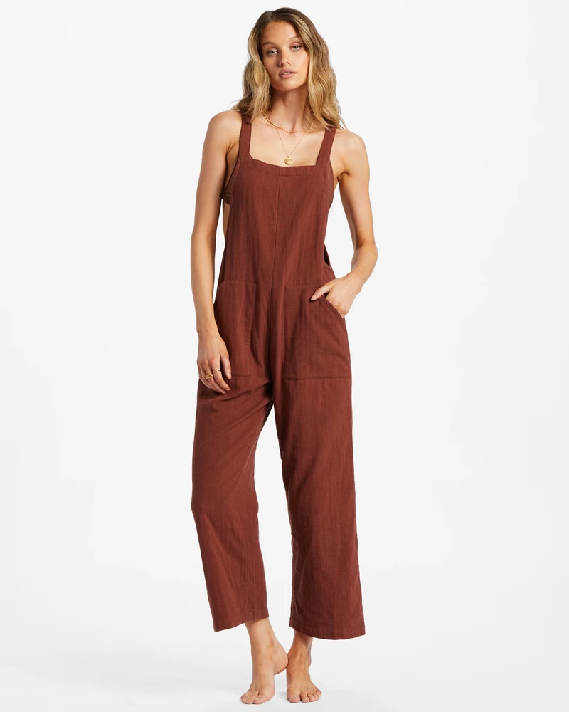 Billabong Pacific Time Strappy Overal - Moka