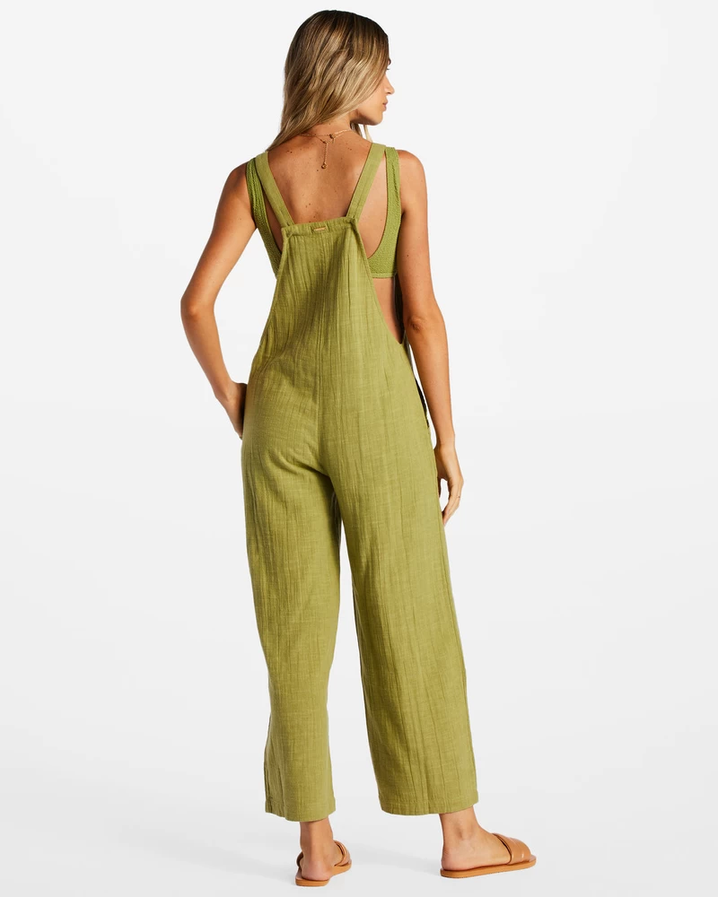 Billabong Pacific Time Strappy Jumpsuit - Green Eyes