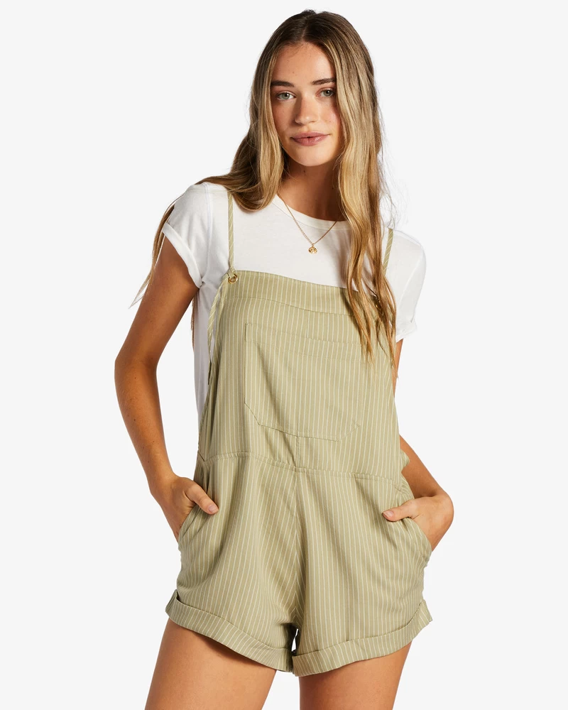 Billabong Wild Pursuit Romper - Avocado 2