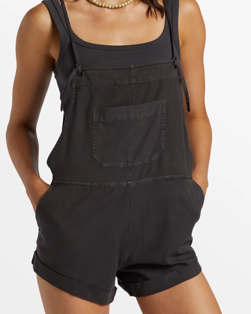 Billabong Wild Pursuit Romper - Off Black