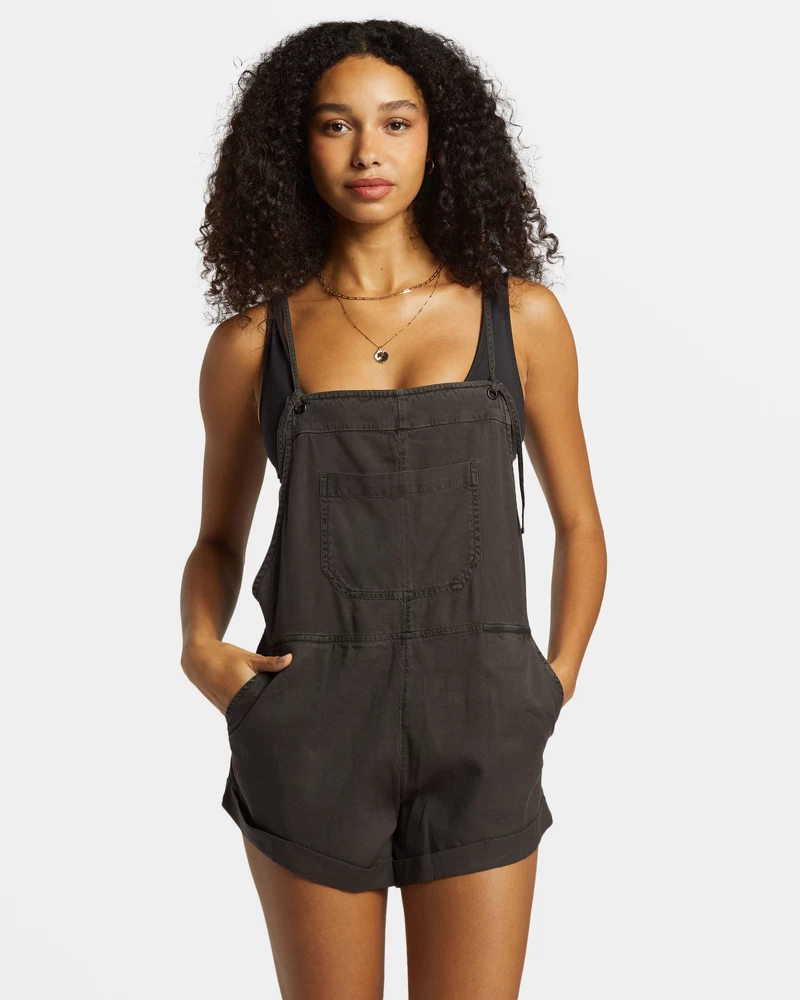 Billabong Wild Pursuit Romper - Off Black