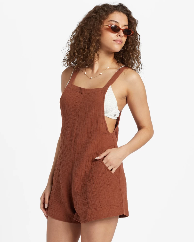 Billabong Beach Crush Romper - Opečený Kokos