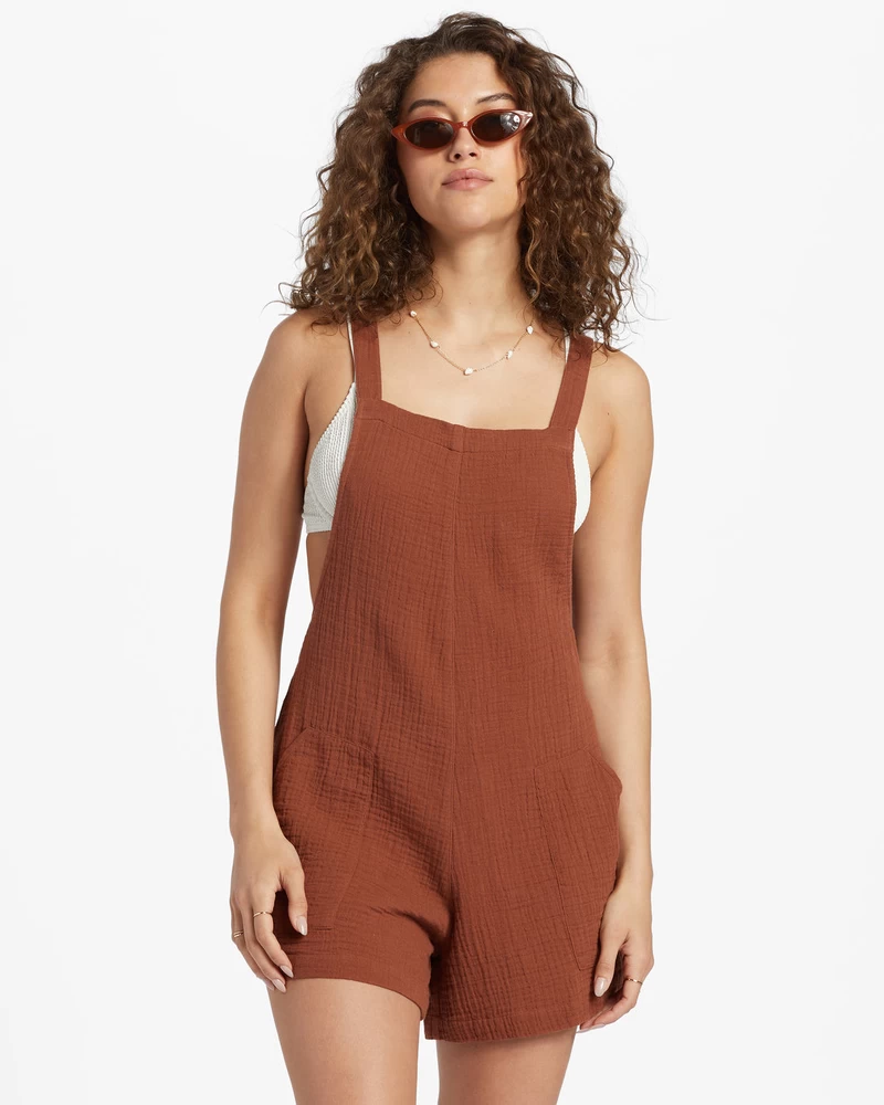 Billabong Beach Crush Romper - Toasted Coconut