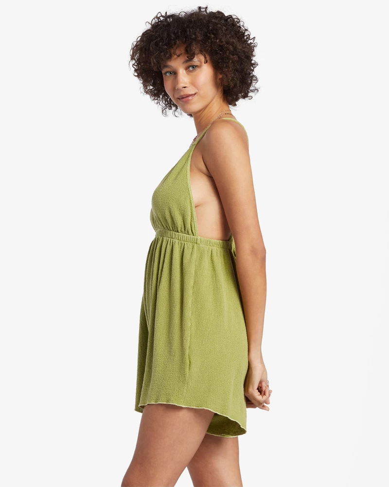 Billabong On Vacay Romper Cover Up - Verde Palmier