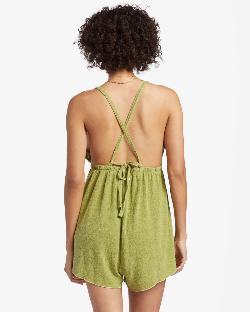 Billabong On Vacay Romper Cover Up - Verde Palmier
