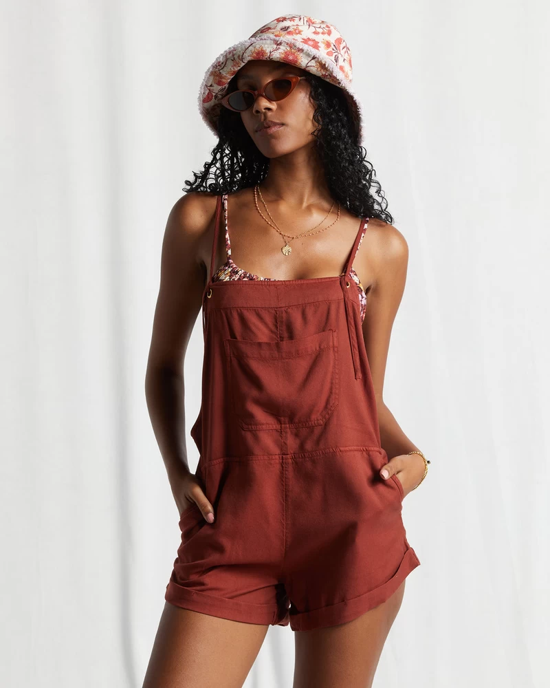 Billabong Wild Pursuit Romper - Deep Sienna
