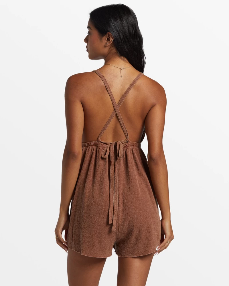 Billabong On Vacay Romper Cover Up - Toasted Coconut