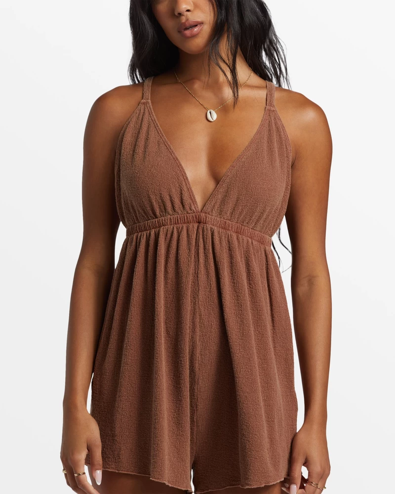 Billabong On Vacay Romper Cover Up - Toasted Coconut