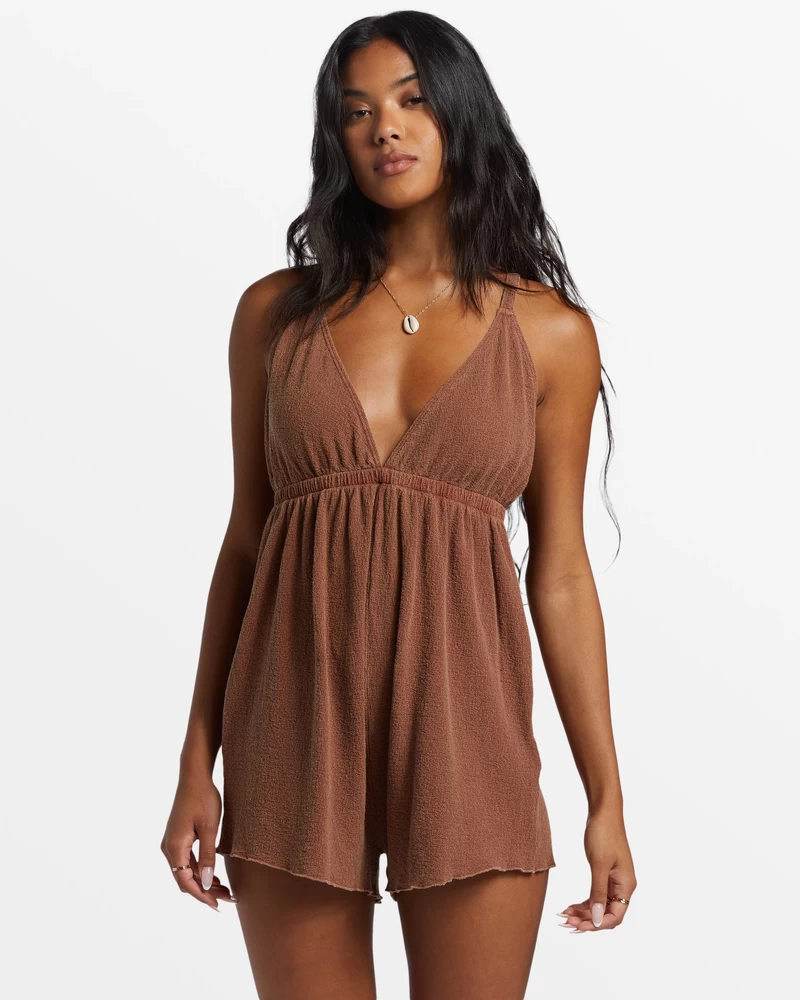 Billabong On Vacay Romper Cover Up - Toasted Coconut
