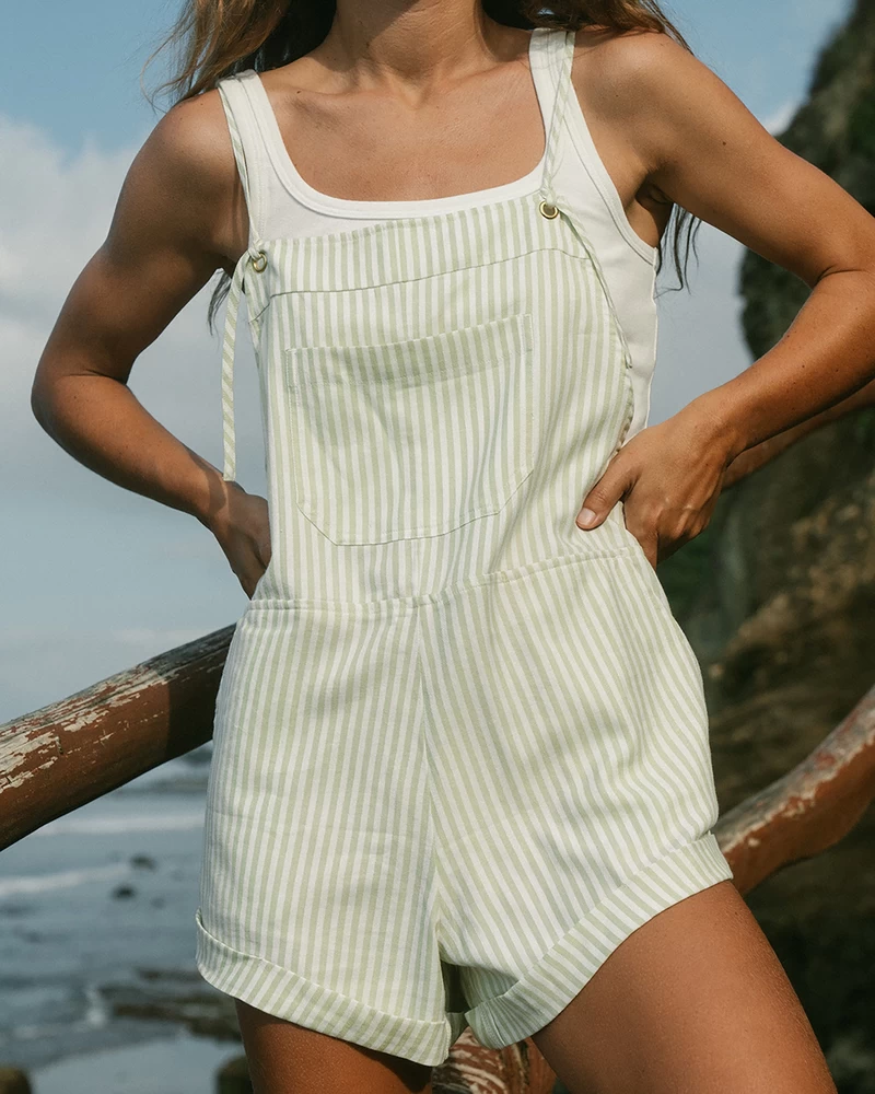 Billabong Wild Pursuit Romper - Light Avocado