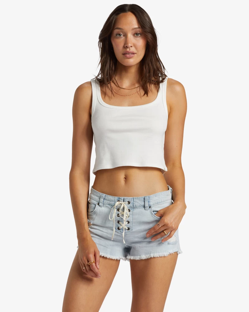 Billabong Lite Hearted Denim Shorts - Acid
