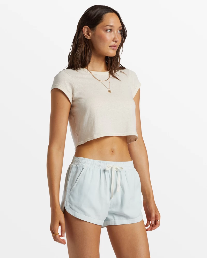 Billabong Road Trippin Elastic Waist Shorts - Dusk Blue