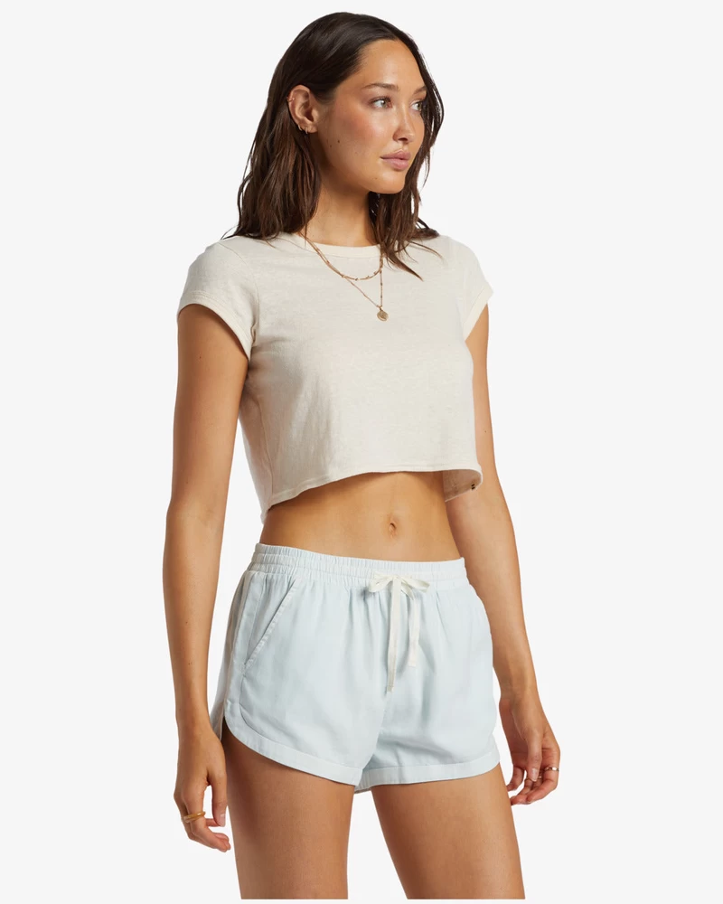 Billabong Road Trippin Elastic Waist Shorts - Dusk Blue