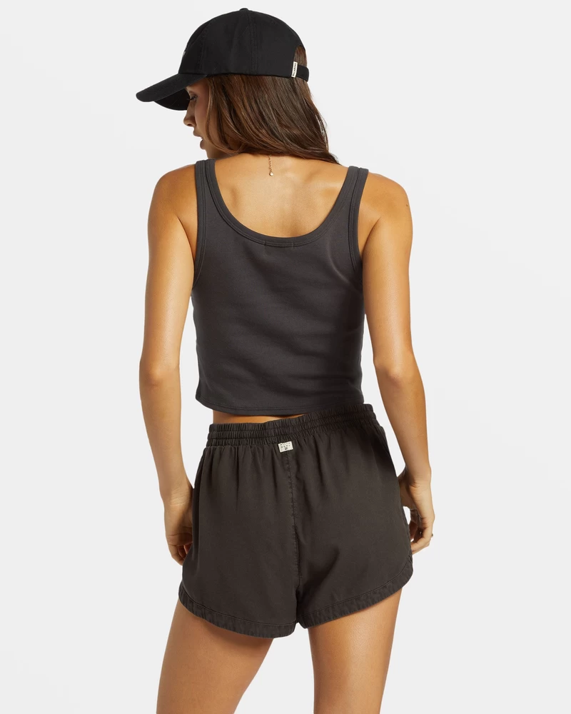 Billabong Road Trippin Elastic Waist Shorts - Off Black