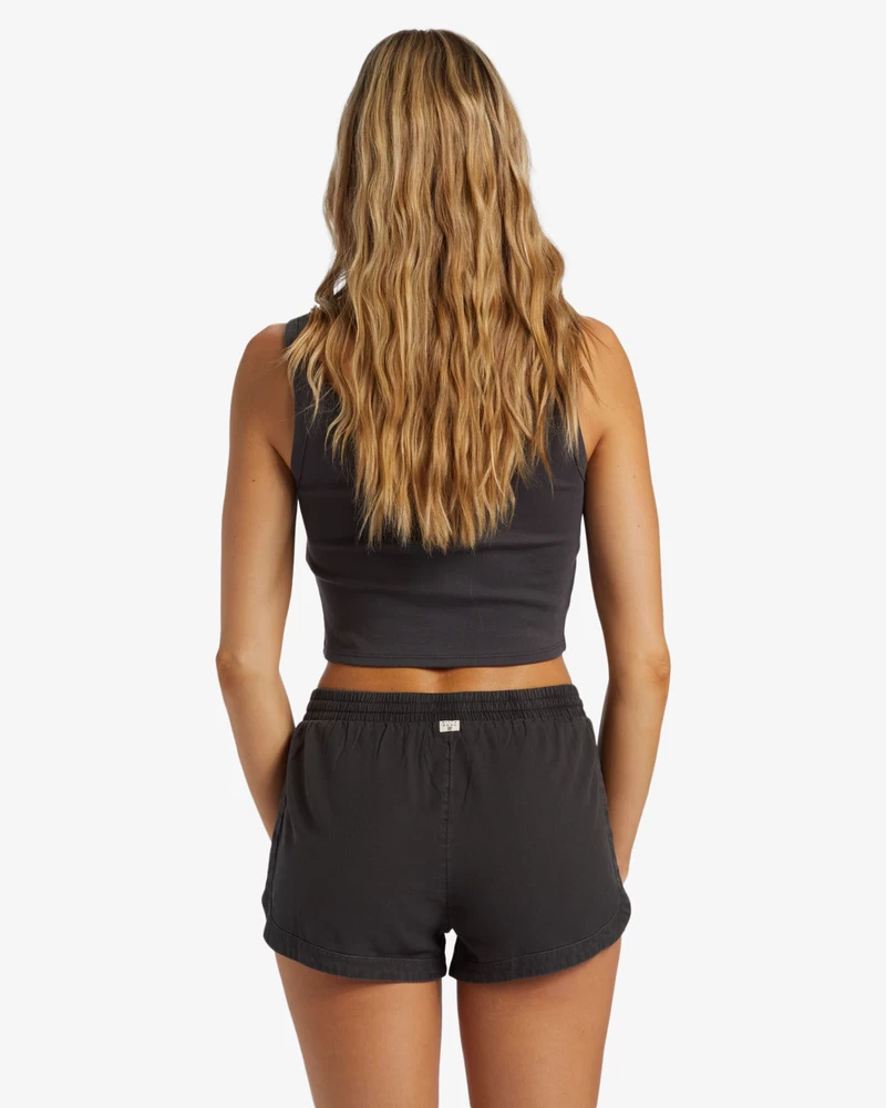 Billabong Road Trippin Elastic Waist Shorts - Off Black