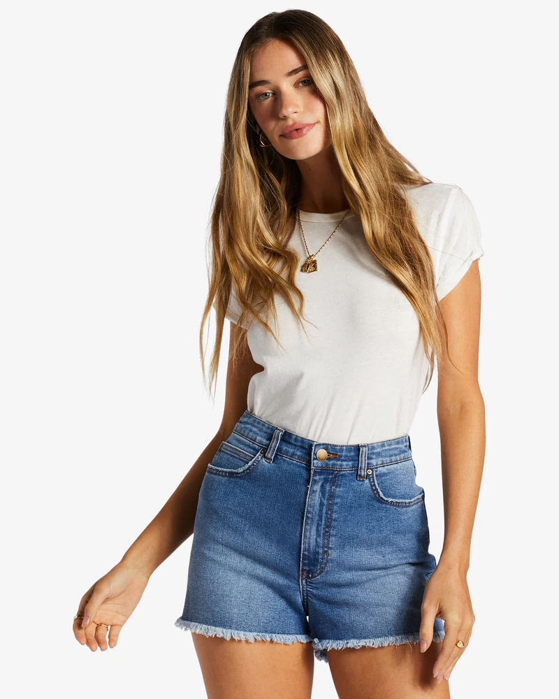 Billabong So Cheeky Denim Shorts - Dark Denim