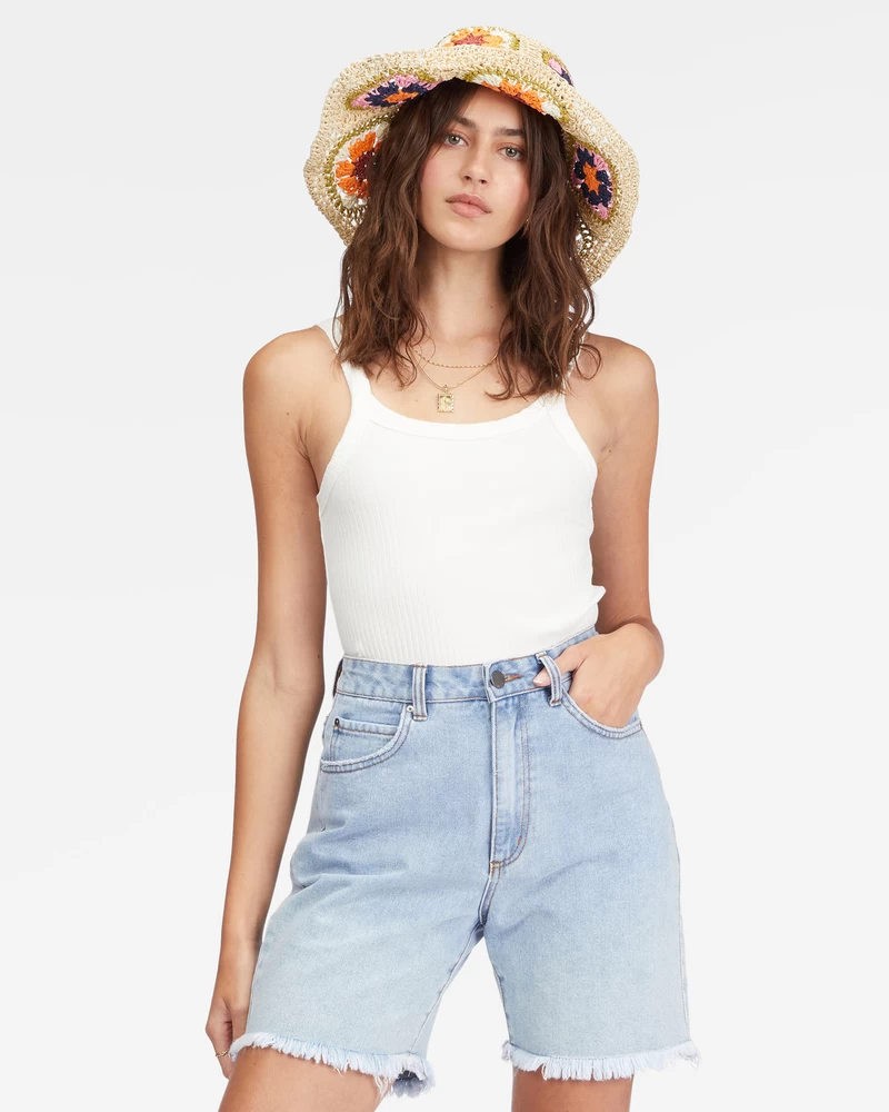 Billabong Long Time Denim Shorts - Sweet Blue 1