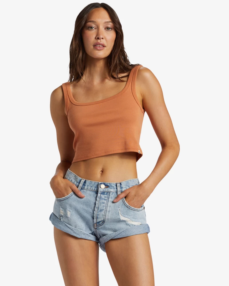 Billabong Krijgt Een Lage Korte Denimshort - Lichte Wassing