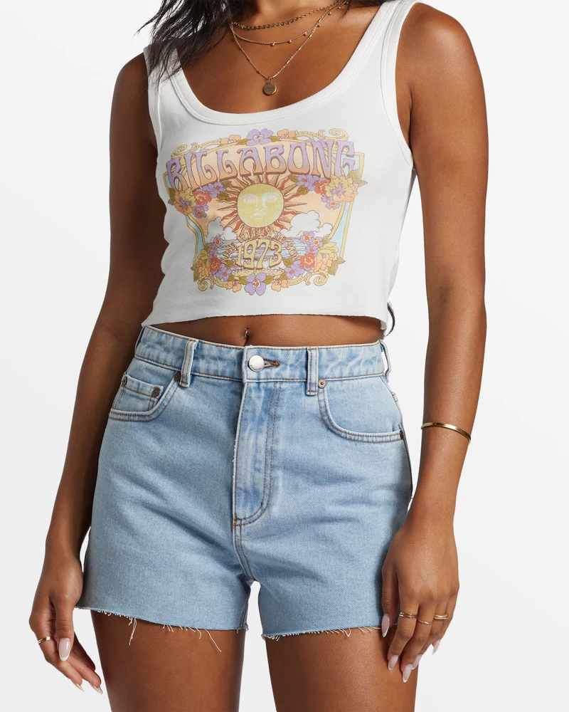 Billabong High Tides Short Denim Shorts - Soft Indigo