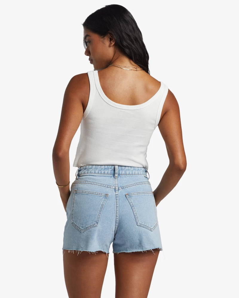Billabong High Tides Short Denim Shorts - Soft Indigo