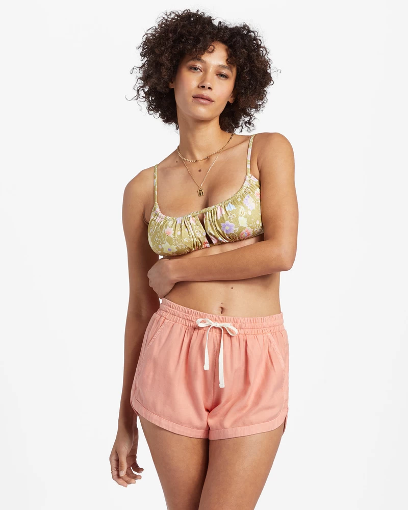 Billabong Road Trippin Elastic Waist Shorts - Sweet Peach