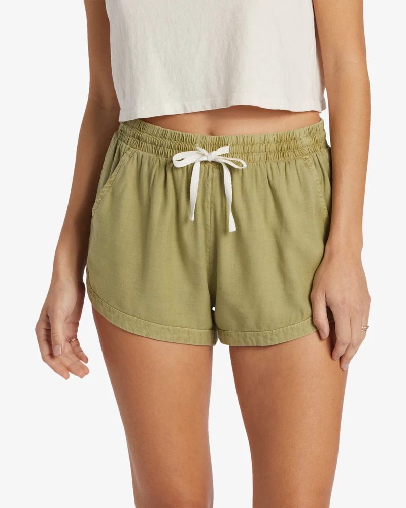 Billabong Road Trippin Elastic Waist Shorts - Avocado