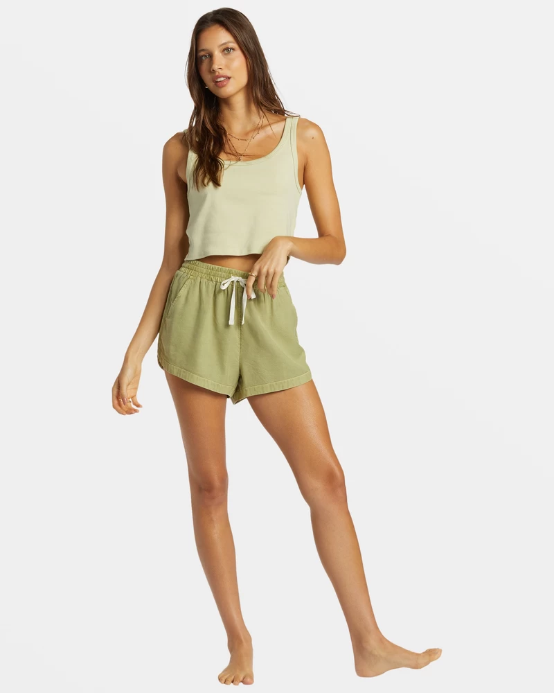 Billabong Road Trippin Elastic Waist Shorts - Avocado