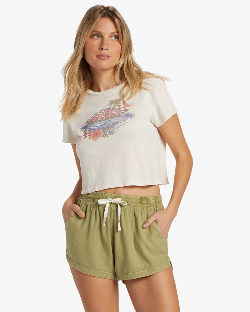 Billabong Road Trippin Elastic Waist Shorts - Avocado