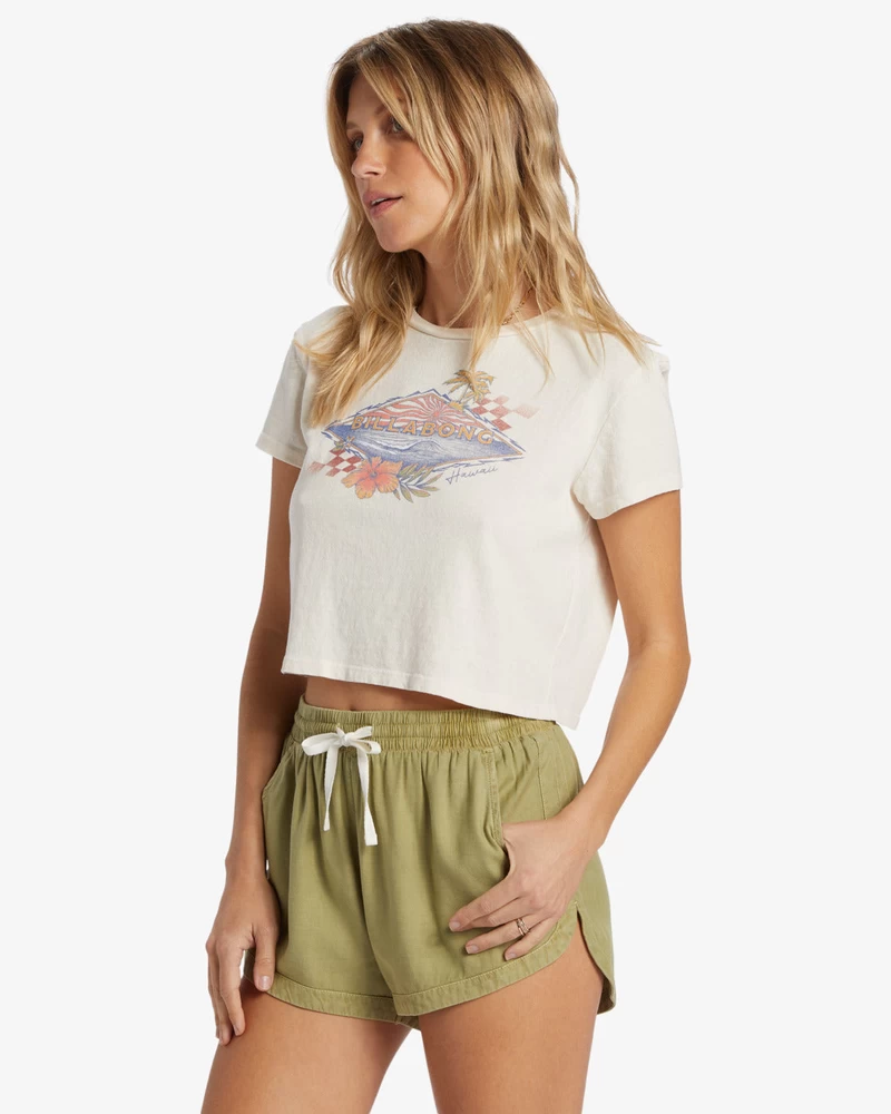 Billabong Road Trippin Elastic Waist Shorts - Avocado