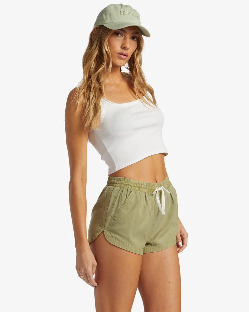 Billabong Road Trippin Elastic Waist Shorts - Avocado