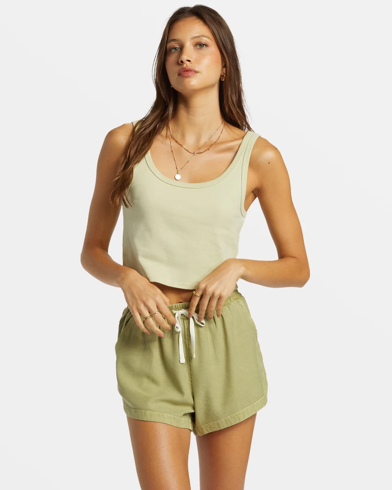 Billabong Road Trippin Elastic Waist Shorts - Avocado