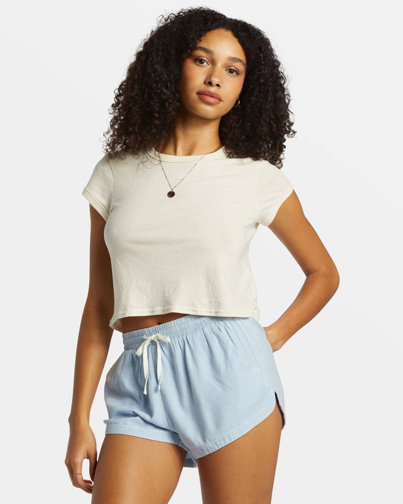 Billabong Road Trippin Elastiniai Juosmens šortai - Skalbti Chambray