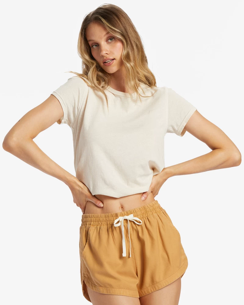 Billabong Road Trippin Elastic Waist Shorts - Cosmic Khaki