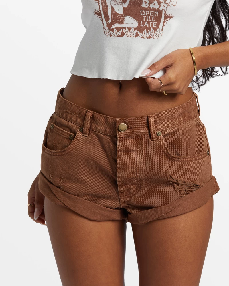 Billabong Get Low Short Denim Shorts - Toasted Coconut