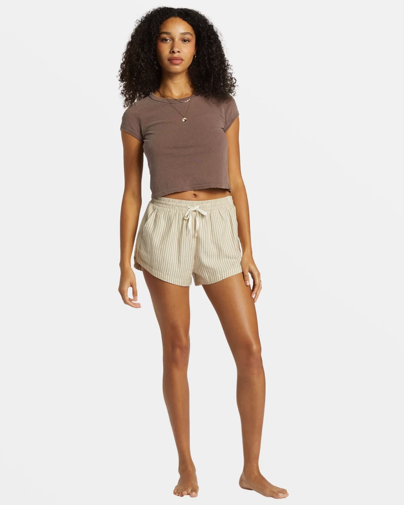 Pantaloncini In Vita Elastica Billabong Road Trippin - Cobblestone