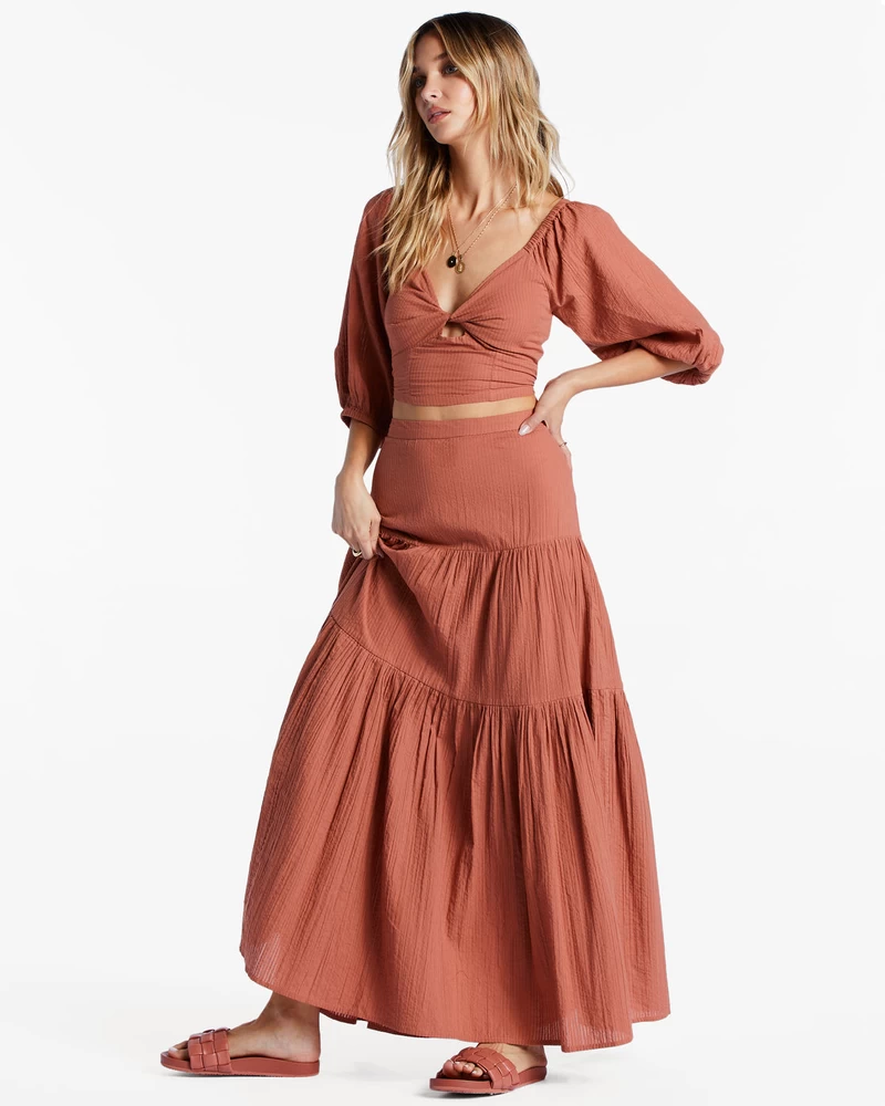 Billabong Del Sole Maxi Skirt - Sweet Tea