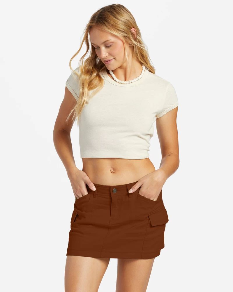 Billabong Hilary Cargo Skirt - Toasted Coconut