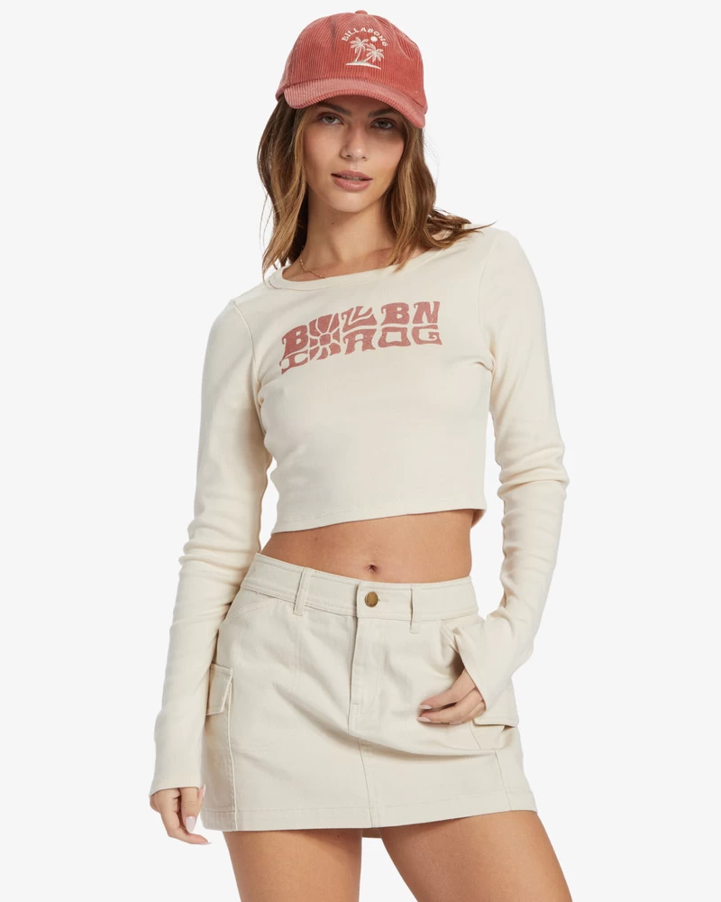 Billabong Hilary Cargo Skirt - White Cap