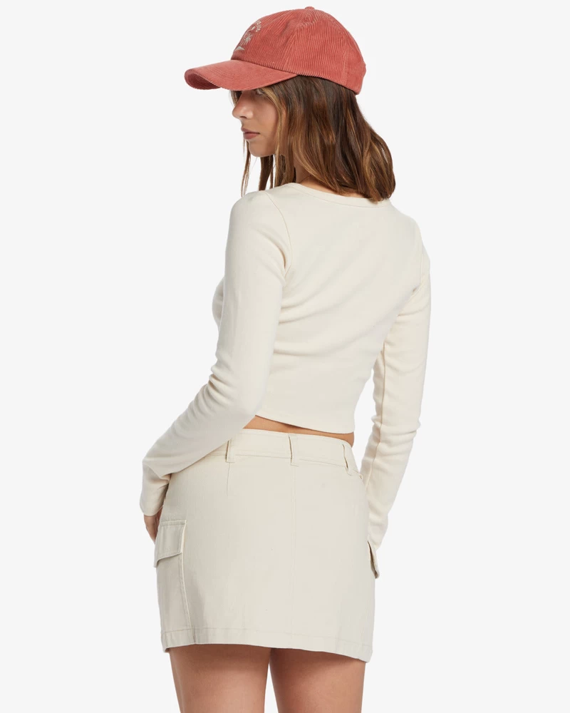 Billabong Hilary Cargo Skirt - White Cap