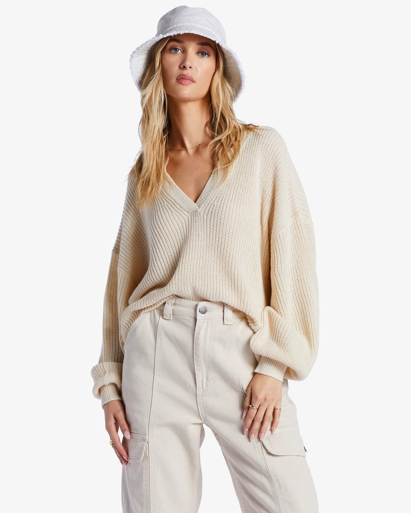 Billabong No Worries Sweater - White Cap